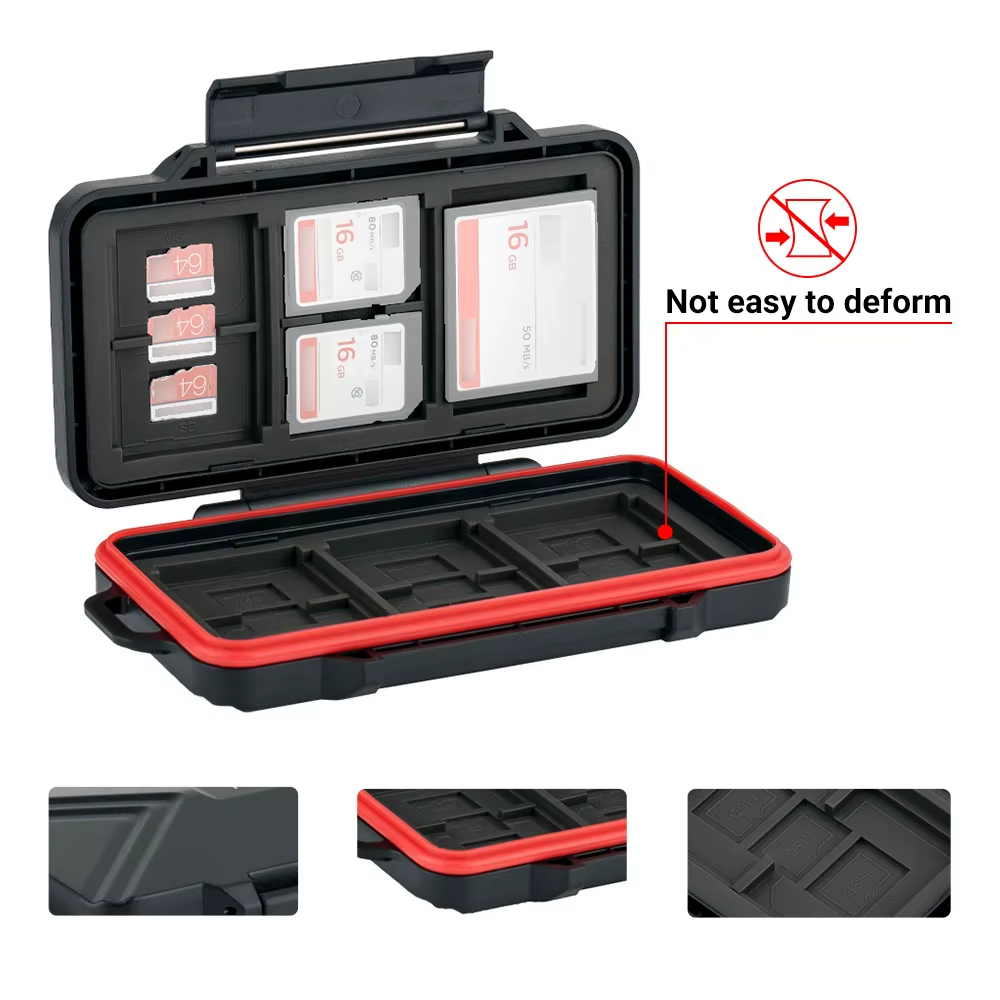 Opened sd storage card case