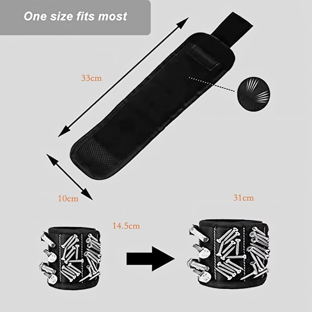 magnetic wristband dimensions