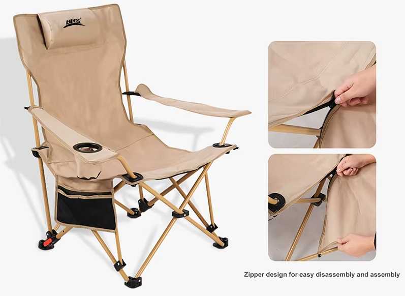 Detatchable headrest, cup bag design, wear resistant foot covers