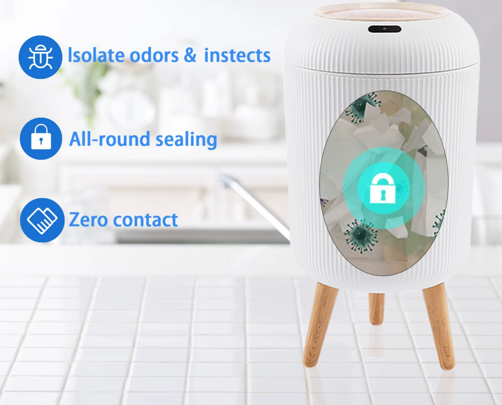 motion sensor smart trash odor lock