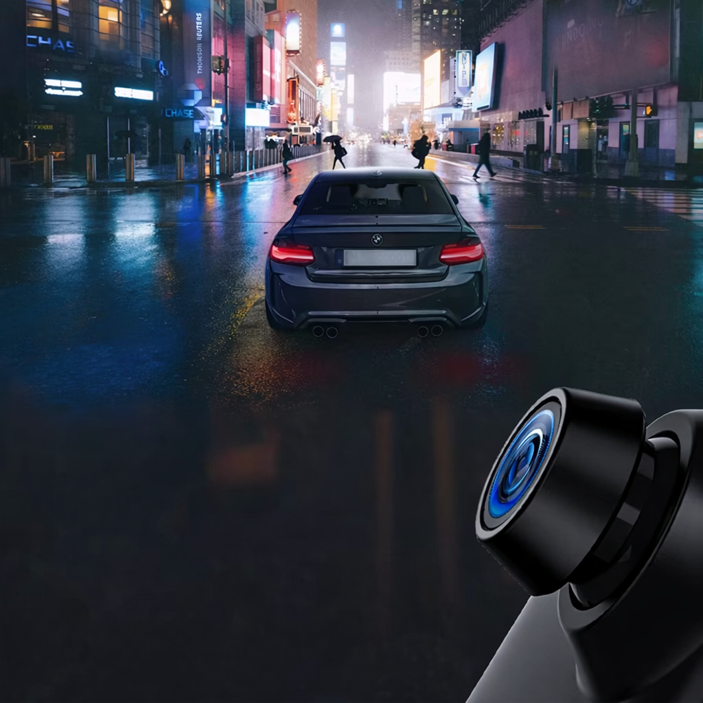 image showing a car and the camera of rearview camera