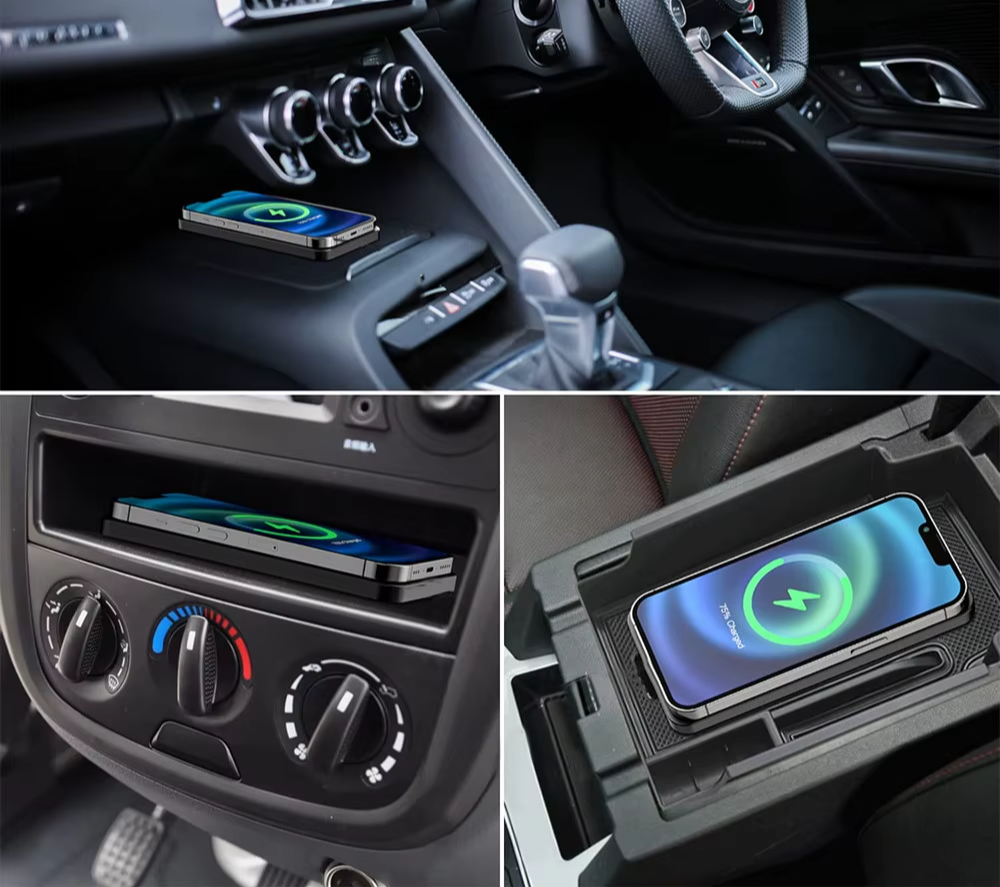 different locations to use wireless charger