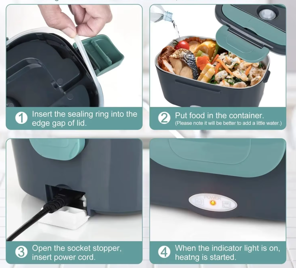 electric lunch box instructions. Do not plug two US and EU at the same time