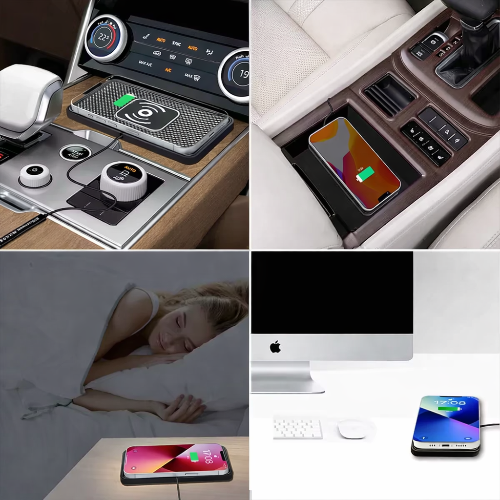 different locations to use wireless charger