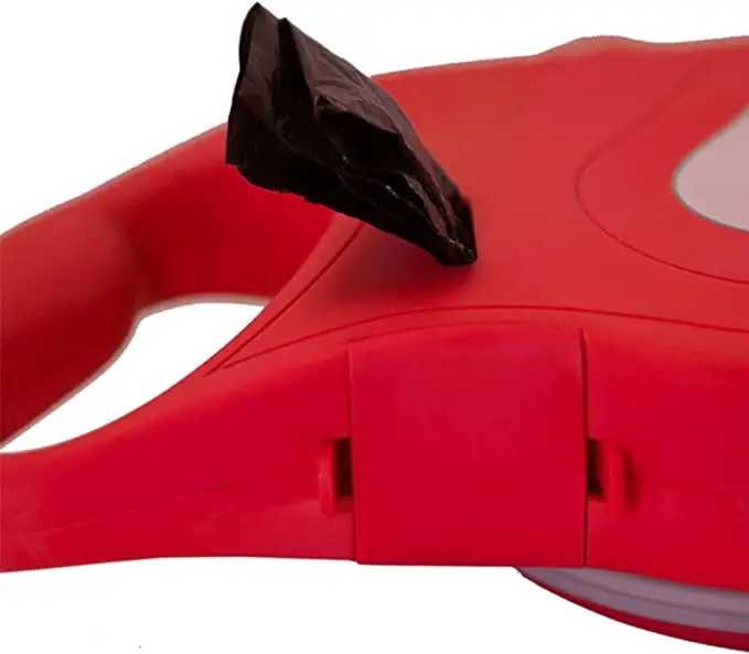 trash bag inside the dog leash