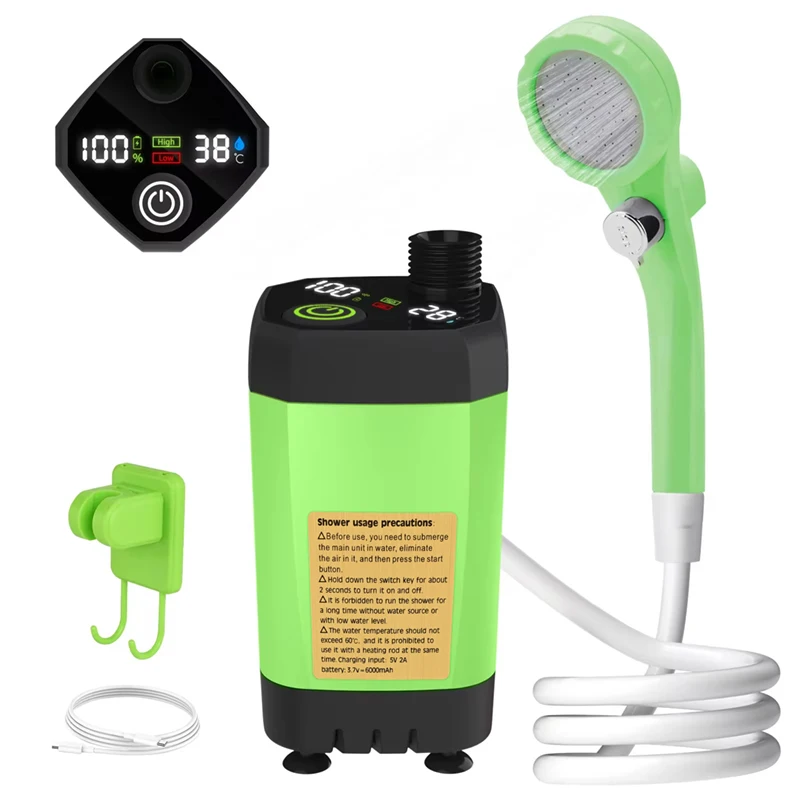 portable camping shower pump