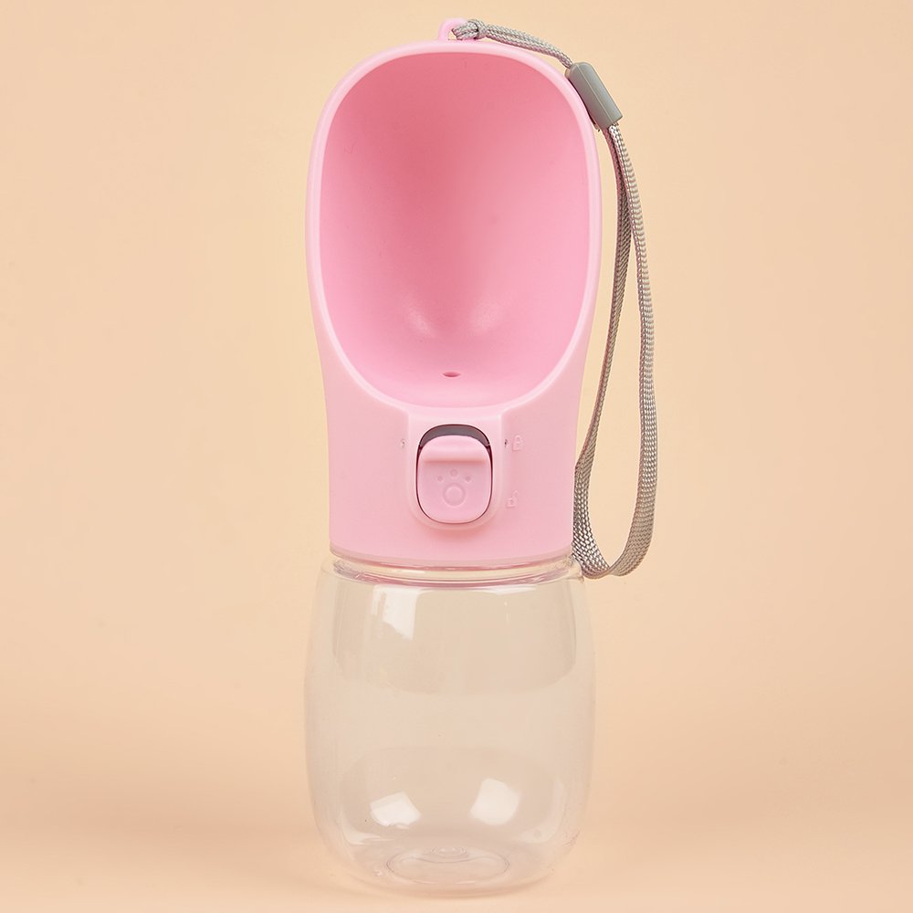 pink dog water bottle