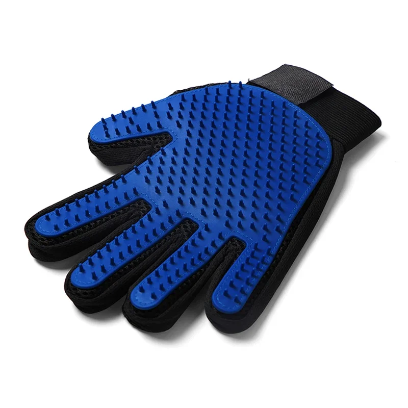 blue grooming glove