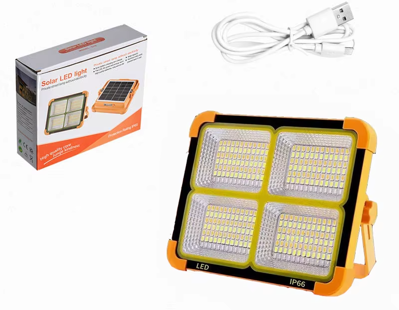 solar lamp with cable for reacharging