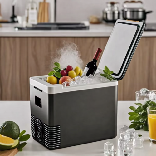 car freezer with food