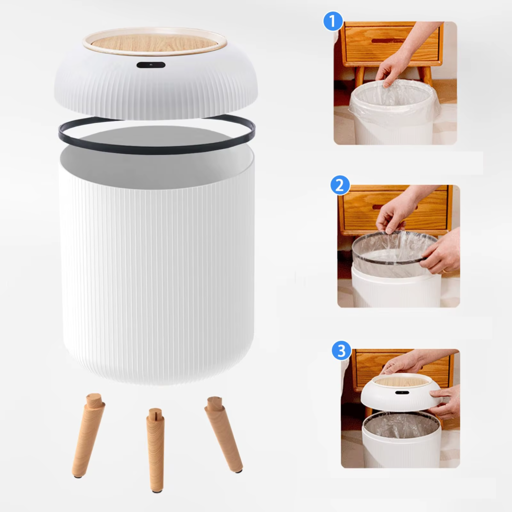 smart trash can and its three stylish design foot