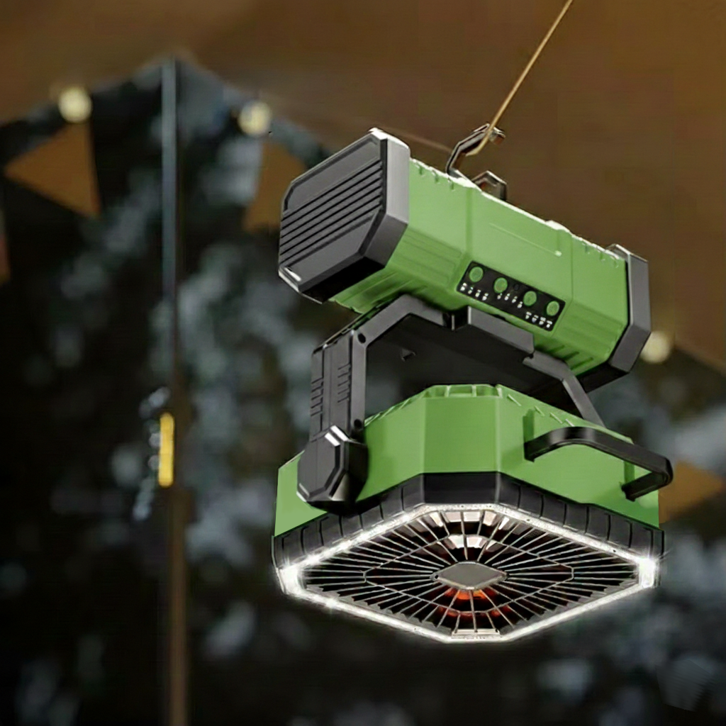 Portable fan rope attachable