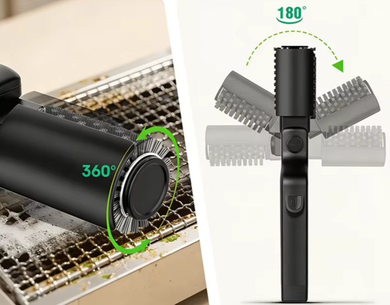 rotatable head from electric grill brush