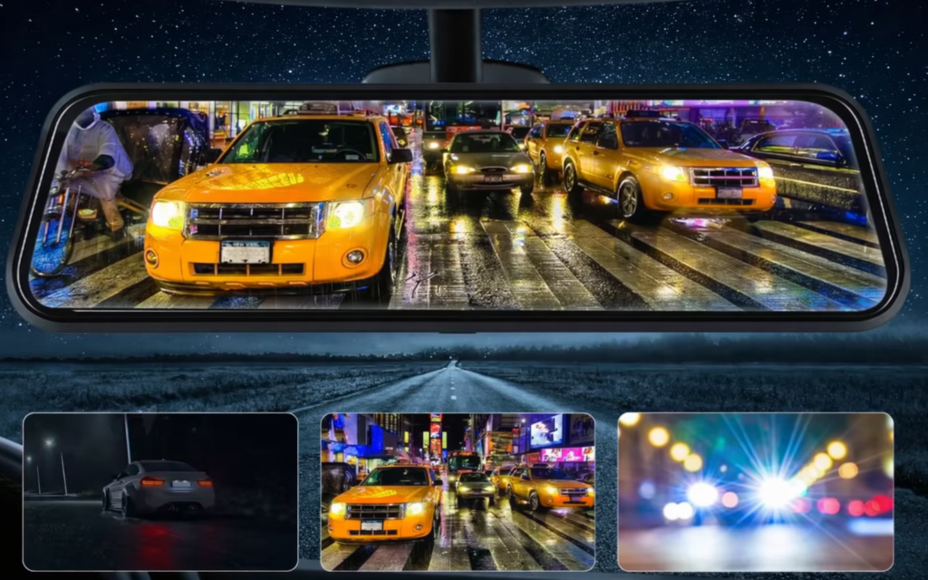 4k mirror car cam rearview camera different views