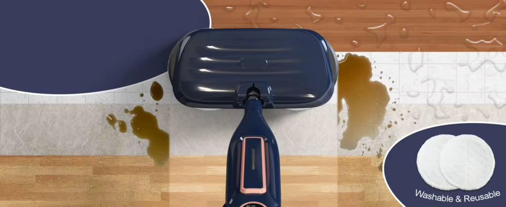 vacuum cleaner washing the ground