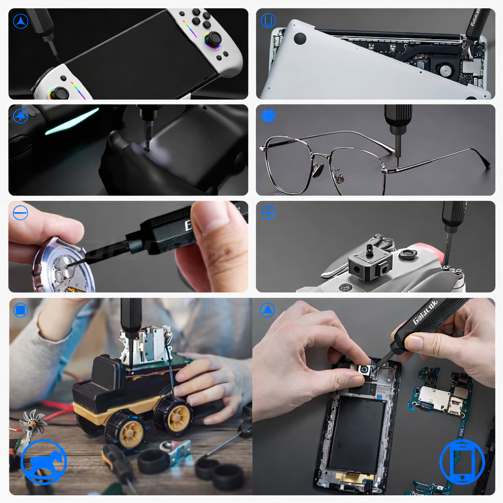 Multiple usages of screwdriver set