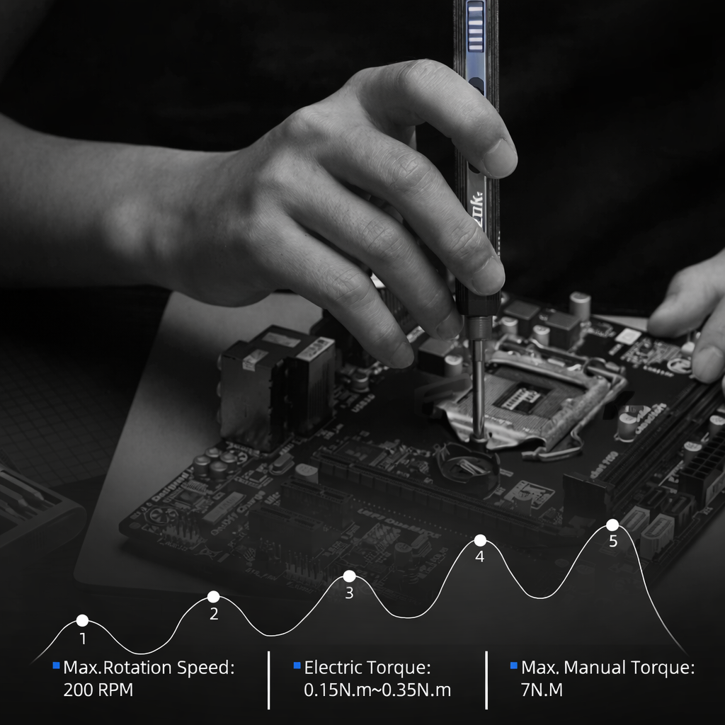 using the screwdriver set to fix smartphone