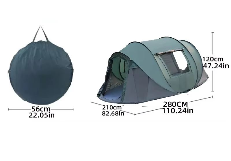 green version tent dimensions and package