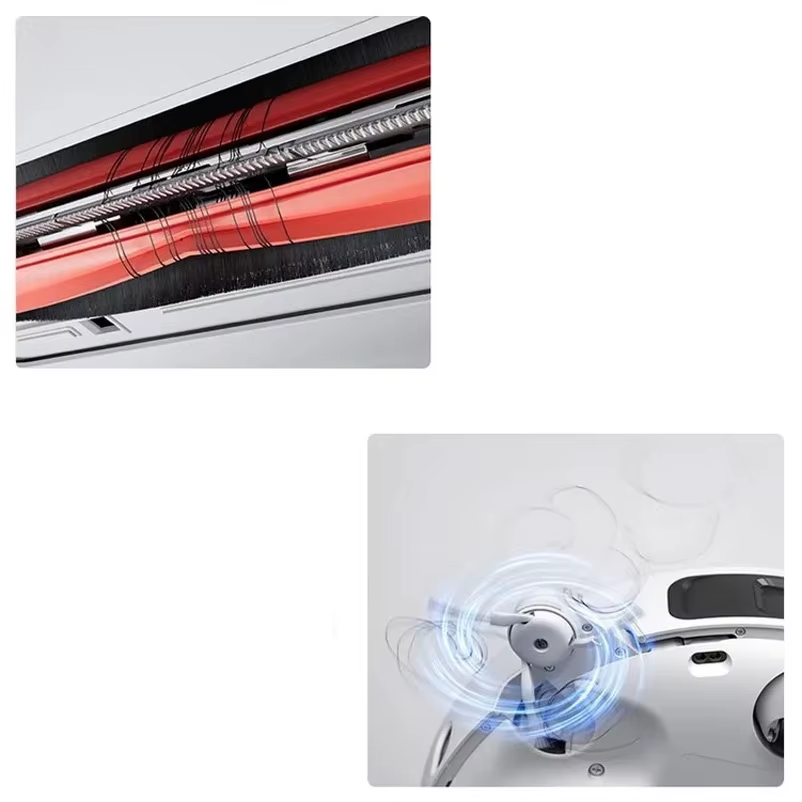 two images showing vacuum cleaner internal parts