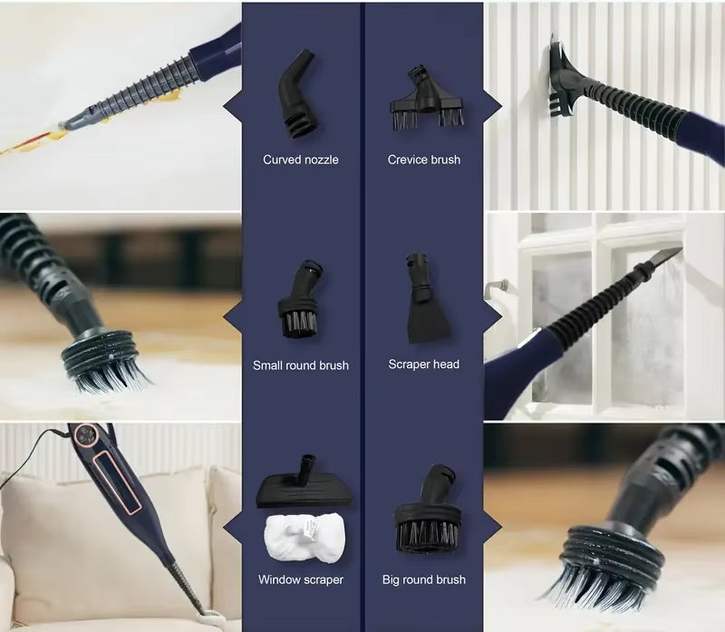 6 different attachment to vacuum cleaner