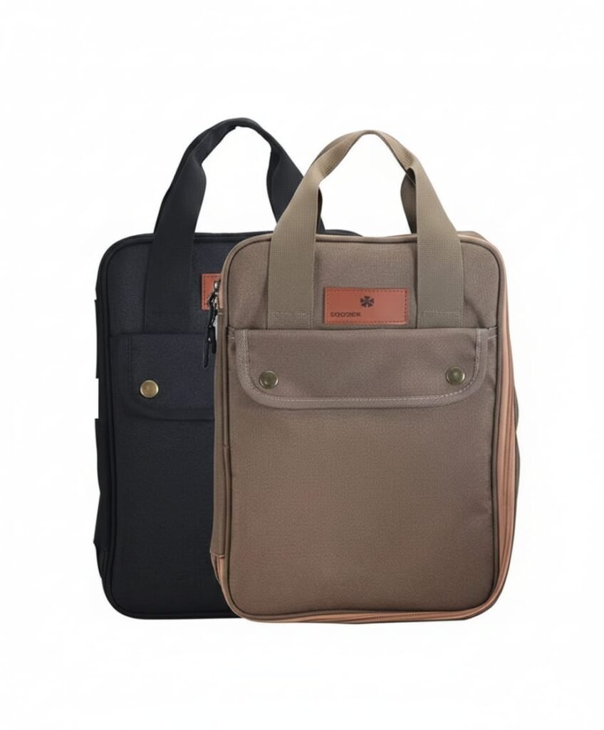 brown and black bag from portable kitchen set