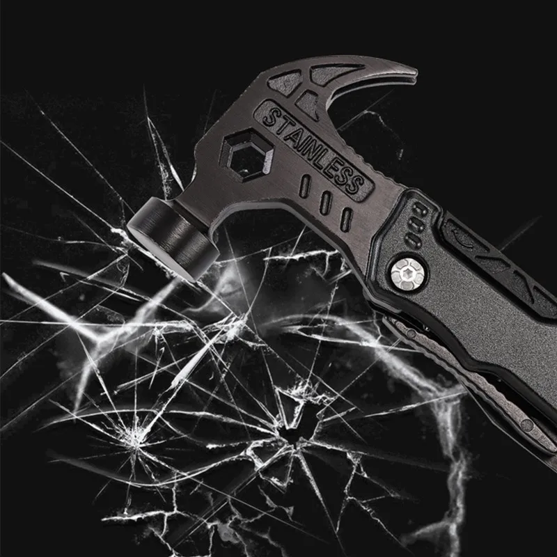 multifunctional hammer plier tool breaking glass