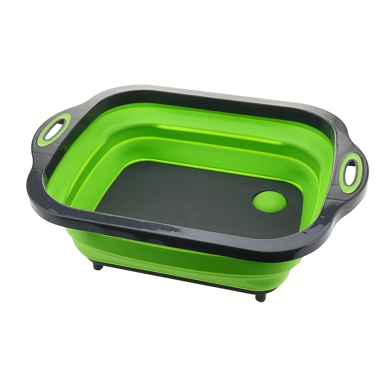 green portable and foldable space saving basin