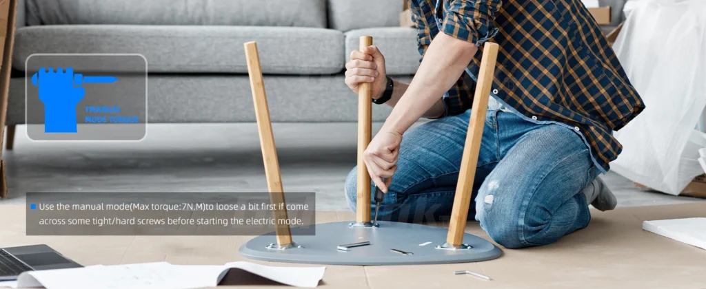 For hard screw use manual mode until the screw get soft