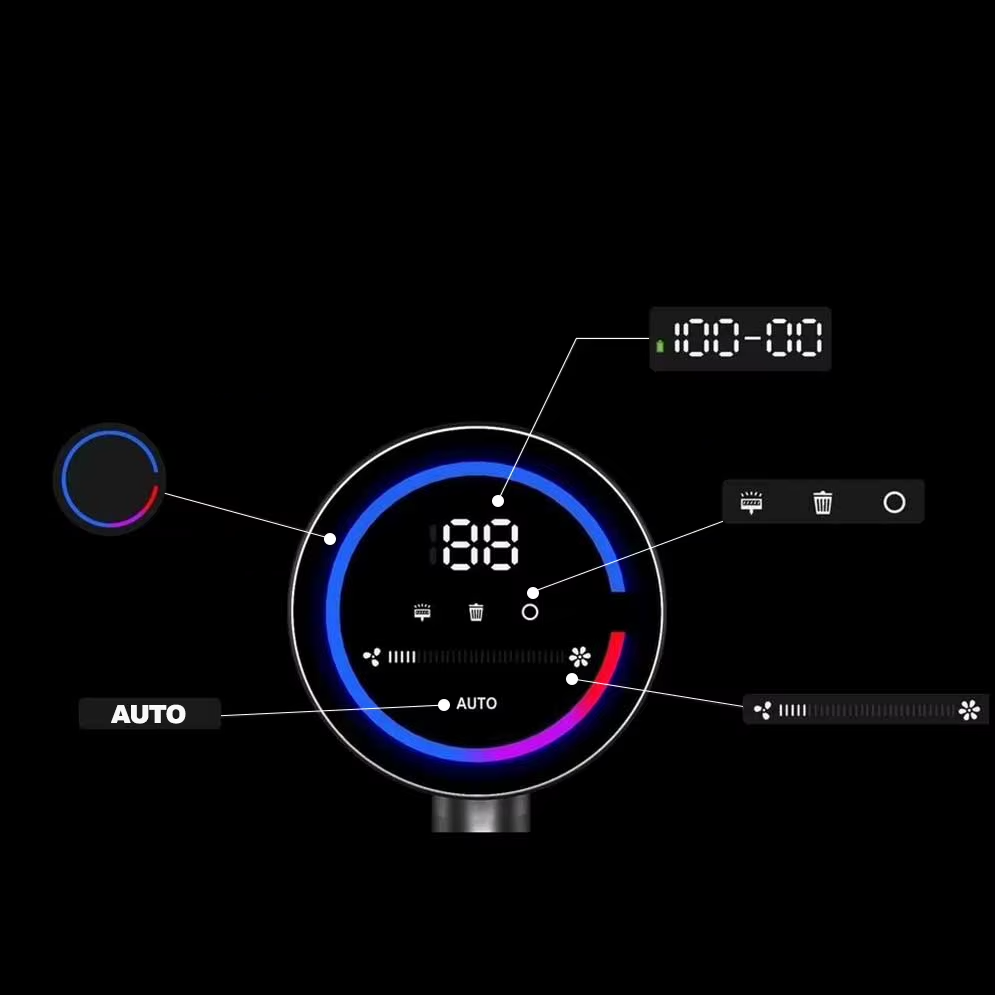 display of the portable vacuum cleaner